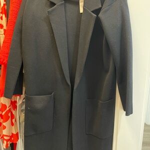 J. Crew Black Textured Coat XXS Runs Big